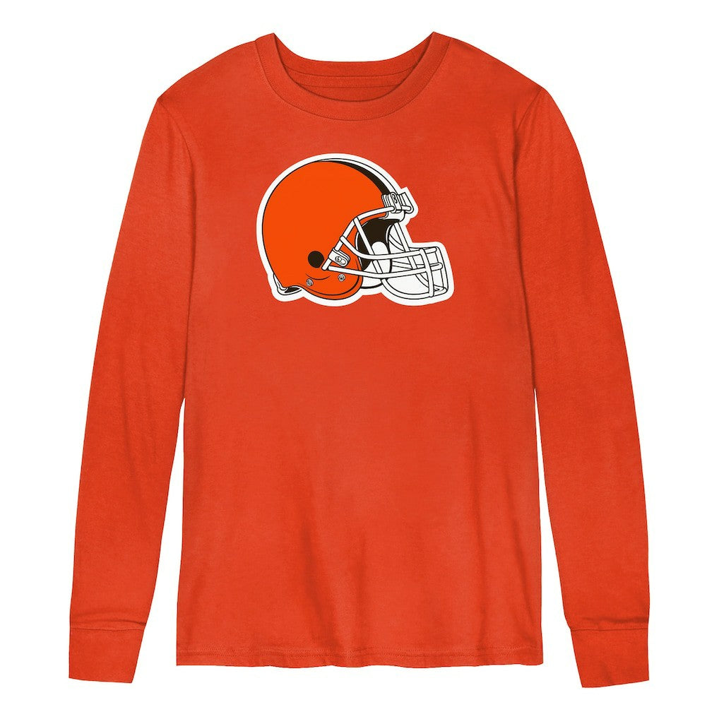 Cleveland Browns Youth Primary Logo Long Sleeve T-Shirt Orange - NFL
