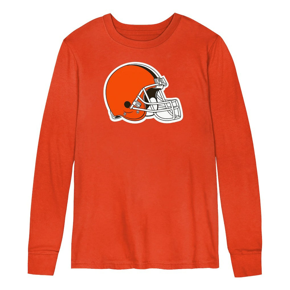 Cleveland Browns Youth Primary Logo Long Sleeve T-Shirt Orange - NFL