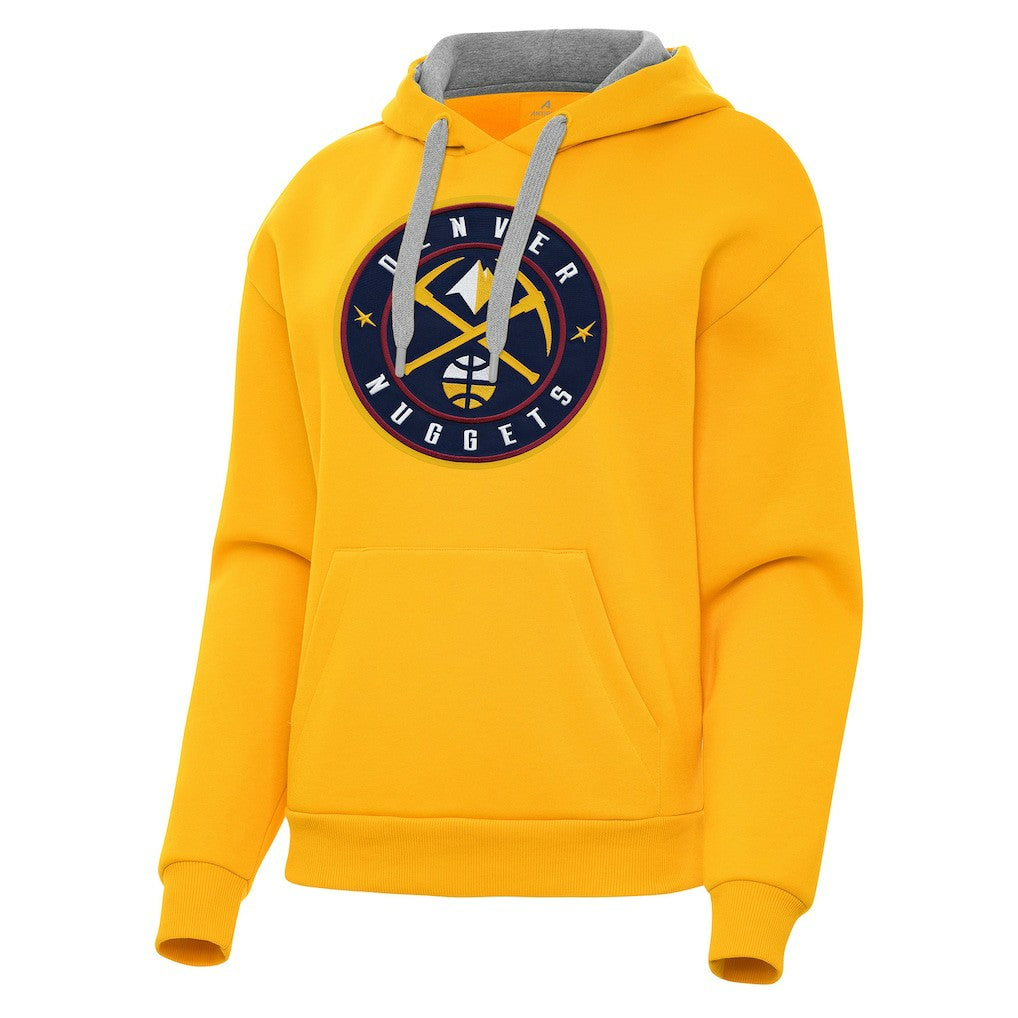 NBA - Denver Nuggets Antigua Women's Victory Pullover Hoodie - Gold