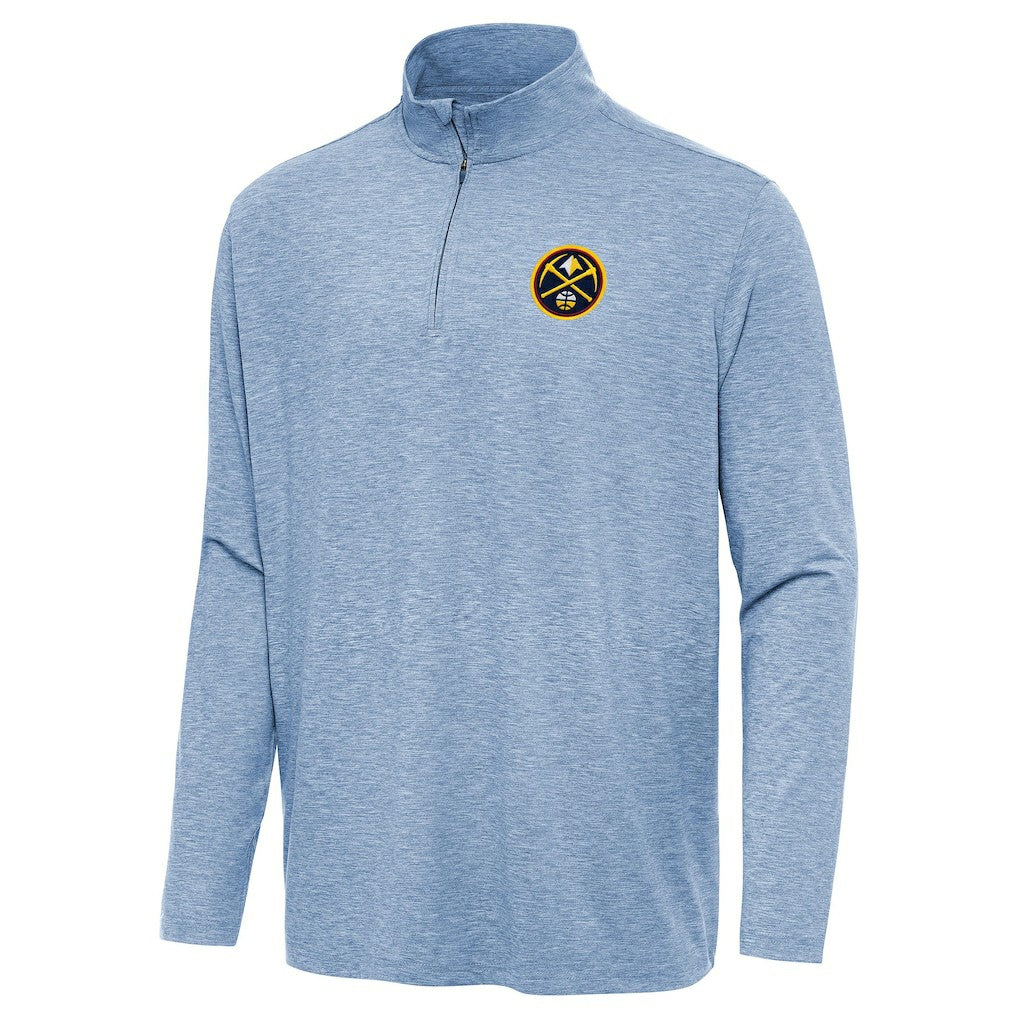 NBA - Denver Nuggets Antigua Hunk Quarter-Zip Top - Heather Blue