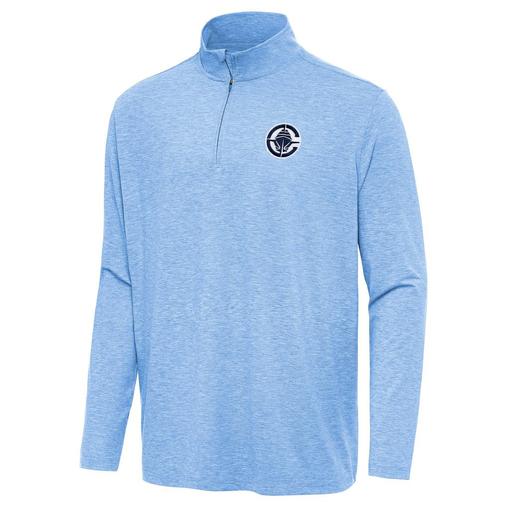NBA - LA Clippers Antigua Hunk Quarter-Zip Top - Heather Powder Blue