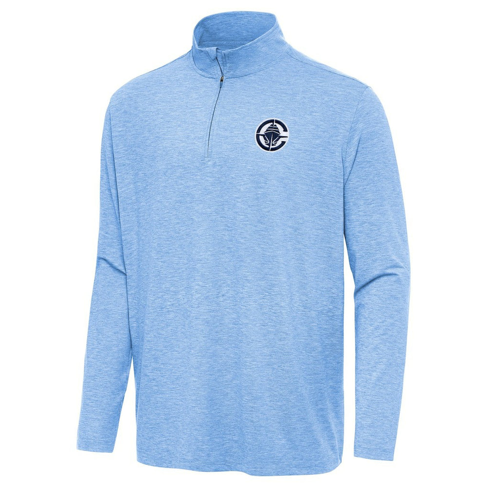 NBA - LA Clippers Antigua Hunk Quarter-Zip Top - Heather Powder Blue