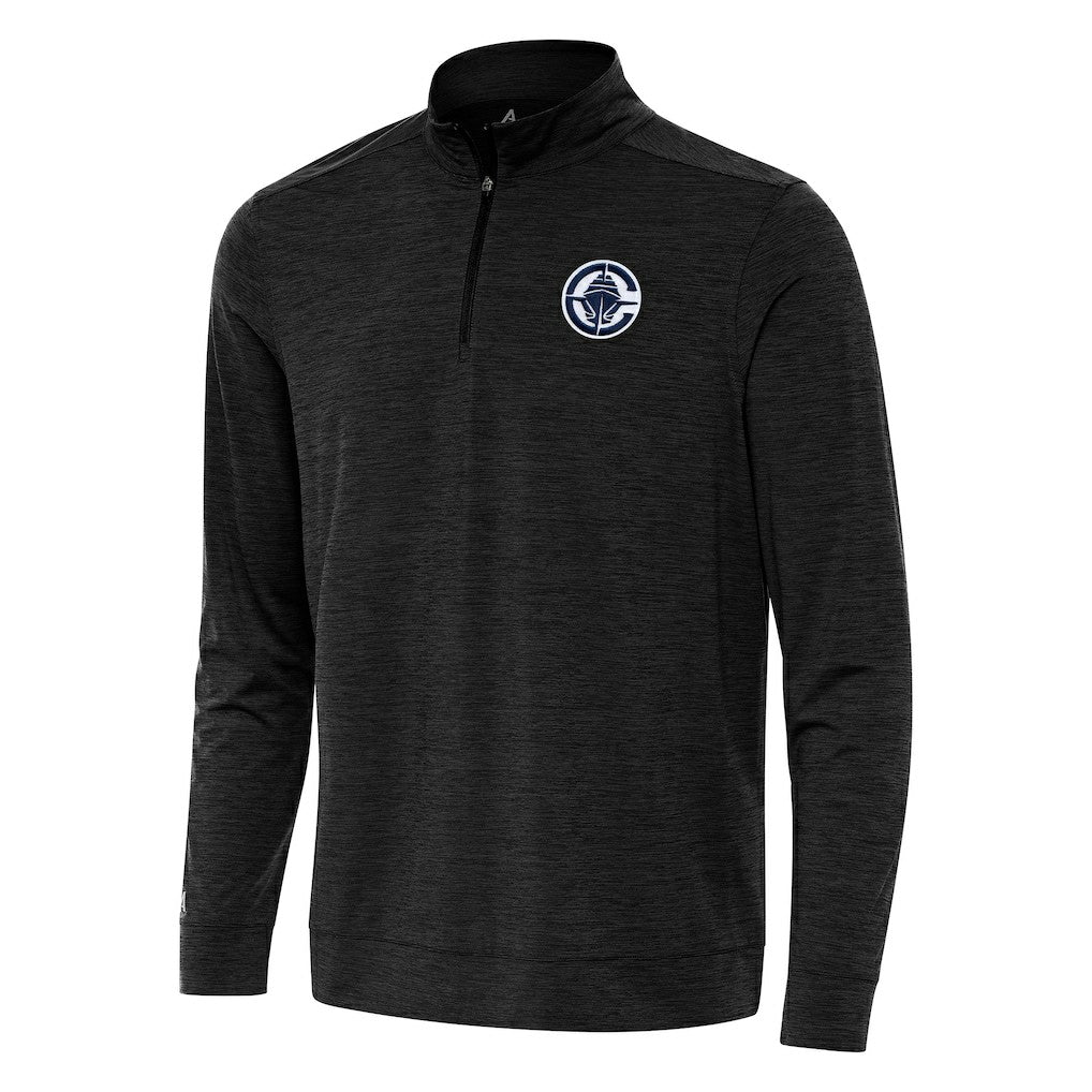 NBA - LA Clippers Antigua Bright Quarter-Zip Top - Heather Black