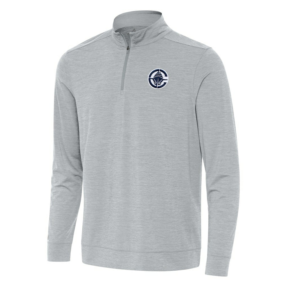 NBA - LA Clippers Antigua Bright Quarter-Zip Top - Heather Gray