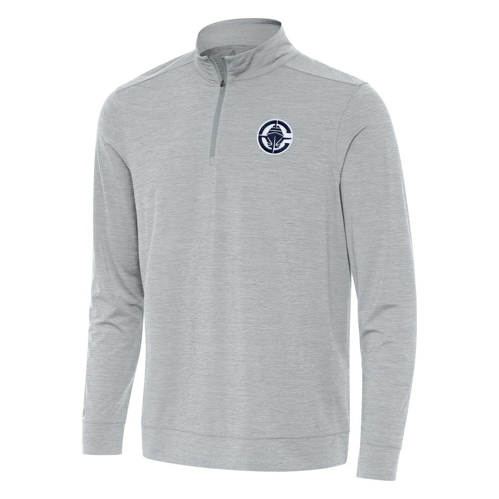 NBA - LA Clippers Antigua Bright Quarter-Zip Top - Heather Gray