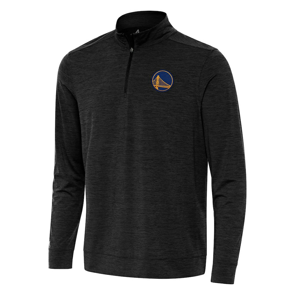 NBA - Golden State Warriors Antigua Bright Quarter-Zip Top - Heather Black