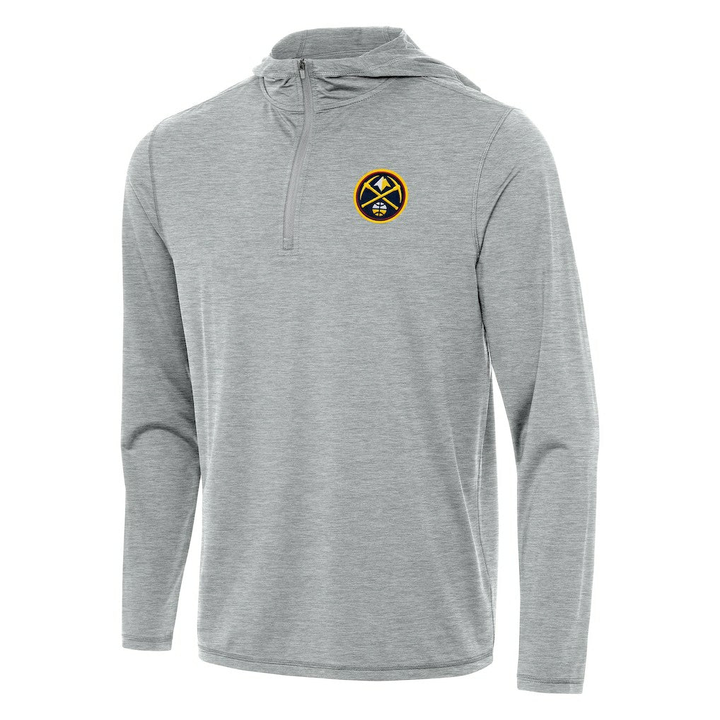 NBA - Denver Nuggets Antigua Tidy Quarter-Zip Hoodie - Heather Gray