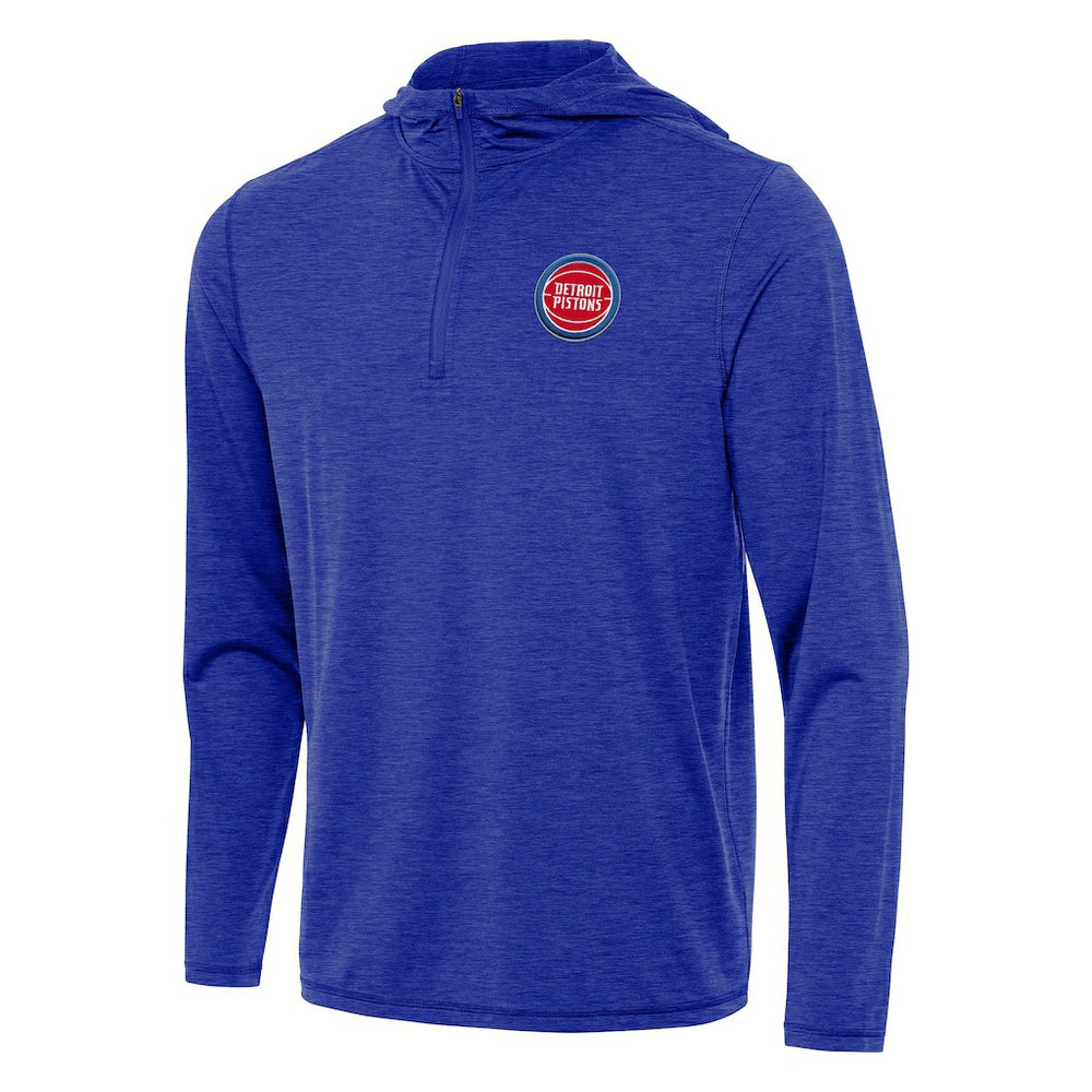 NBA - Detroit Pistons Antigua Tidy Quarter-Zip Hoodie - Heather Royal