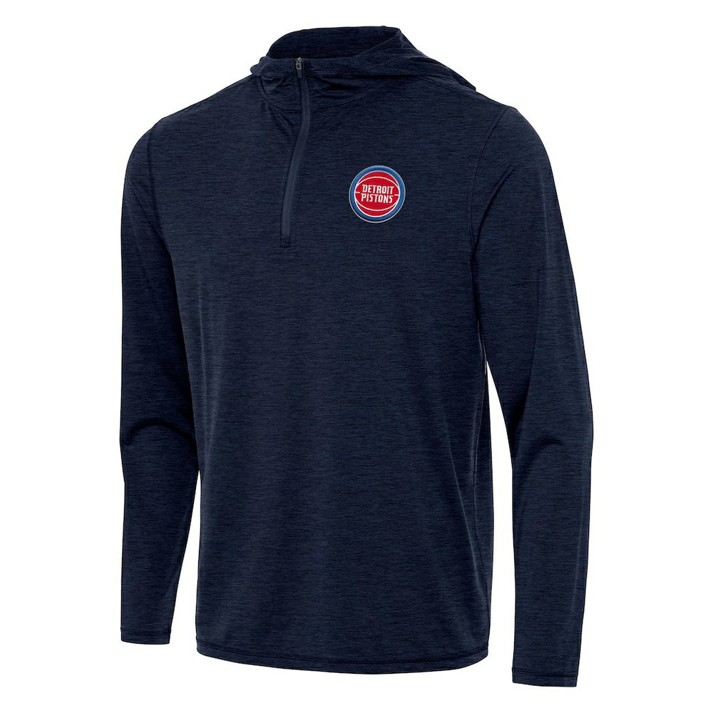 NBA - Detroit Pistons Antigua Tidy Quarter-Zip Hoodie - Heather Navy