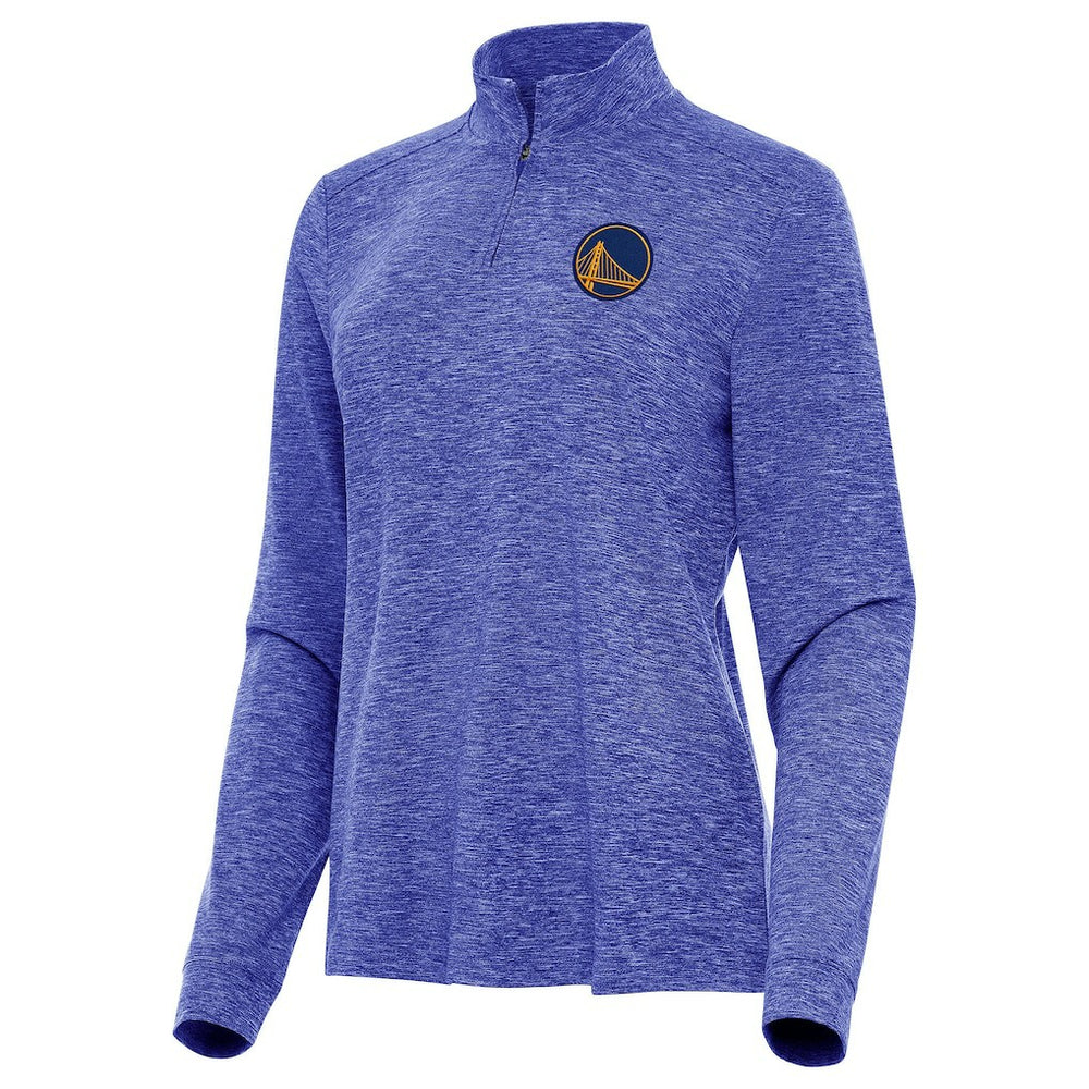 NBA - Golden State Warriors Antigua Women's Mentor Quarter-Zip Mock Long Sleeve Top - Heather Royal