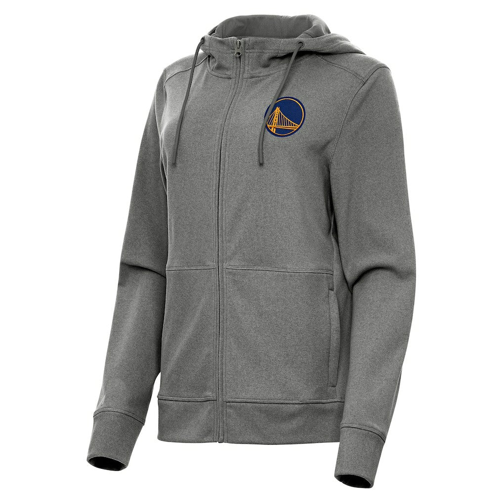 NBA - Golden State Warriors Antigua Women's Seeker Full-Zip Hoodie Jacket - Heather Charcoal