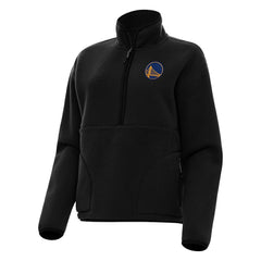NBA - Golden State Warriors Antigua Women's Figure Half-Zip Pullover Sweatshirt - Black