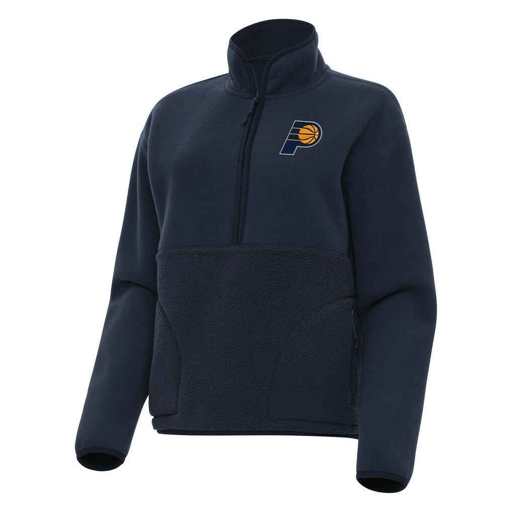 NBA - Indiana Pacers Antigua Women's Figure Half-Zip Pullover Sweatshirt - Navy