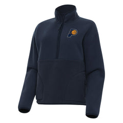 NBA - Indiana Pacers Antigua Women's Figure Half-Zip Pullover Sweatshirt - Navy