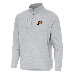 NBA - Indiana Pacers Antigua Certain Quarter-Zip Tri-Blend Sweatshirt - Heather Gray