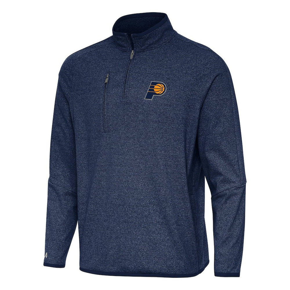 NBA - Indiana Pacers Antigua Certain Quarter-Zip Tri-Blend Sweatshirt - Heather Navy