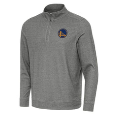 NBA - Golden State Warriors Antigua Subtle Quarter-Zip Sweatshirt - Heather Black