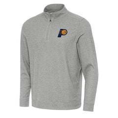 NBA - Indiana Pacers Antigua Subtle Quarter-Zip Sweatshirt - Heather Gray