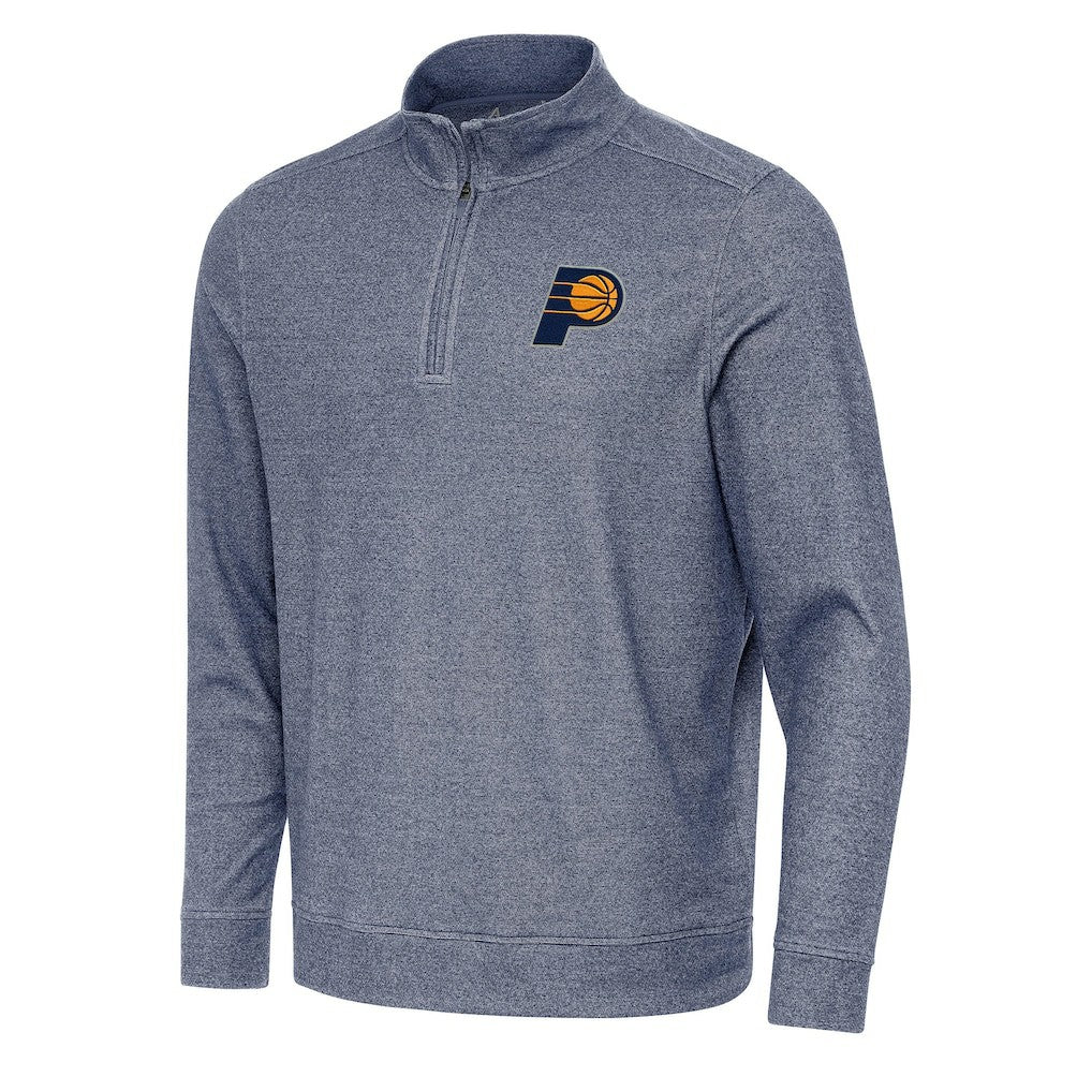 NBA - Indiana Pacers Antigua Subtle Quarter-Zip Sweatshirt - Heather Navy