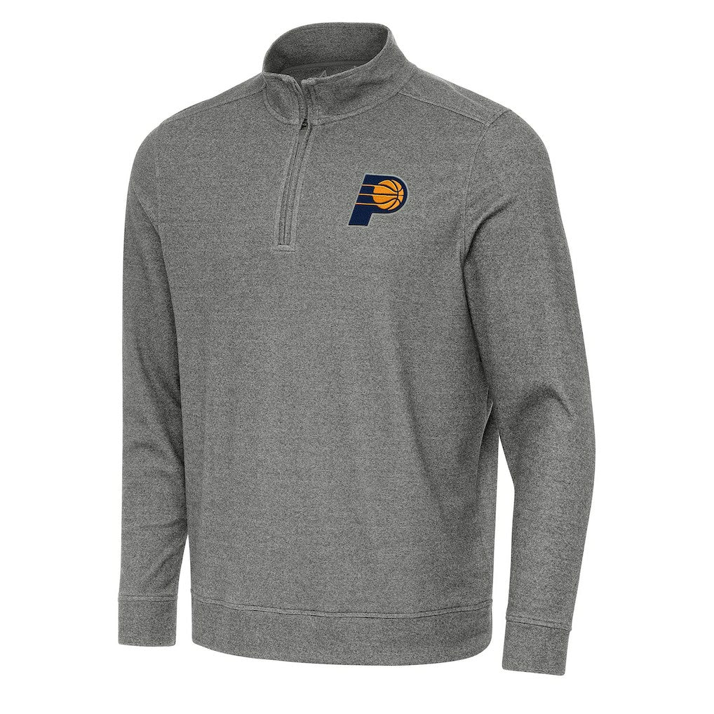 NBA - Indiana Pacers Antigua Subtle Quarter-Zip Sweatshirt - Heather Black