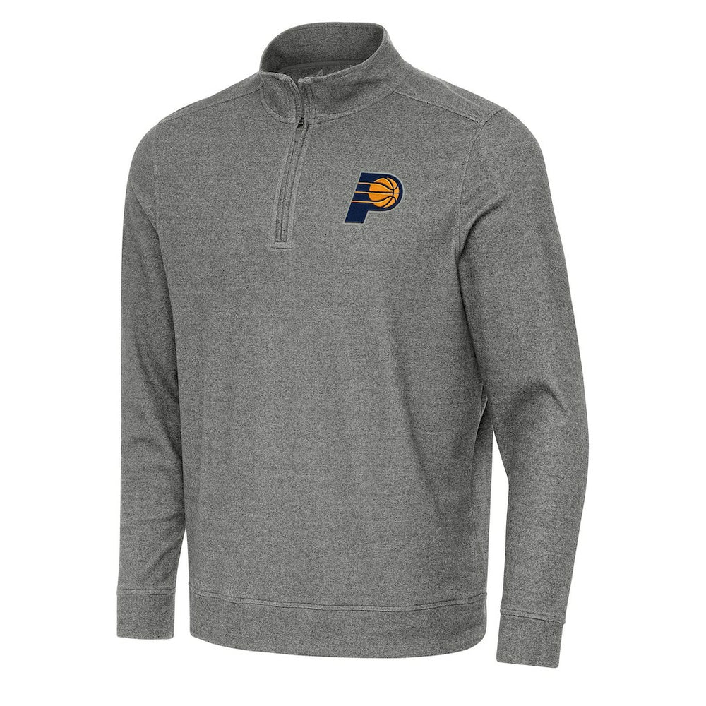 NBA - Indiana Pacers Antigua Subtle Quarter-Zip Sweatshirt - Heather Black