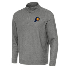 NBA - Indiana Pacers Antigua Subtle Quarter-Zip Sweatshirt - Heather Black