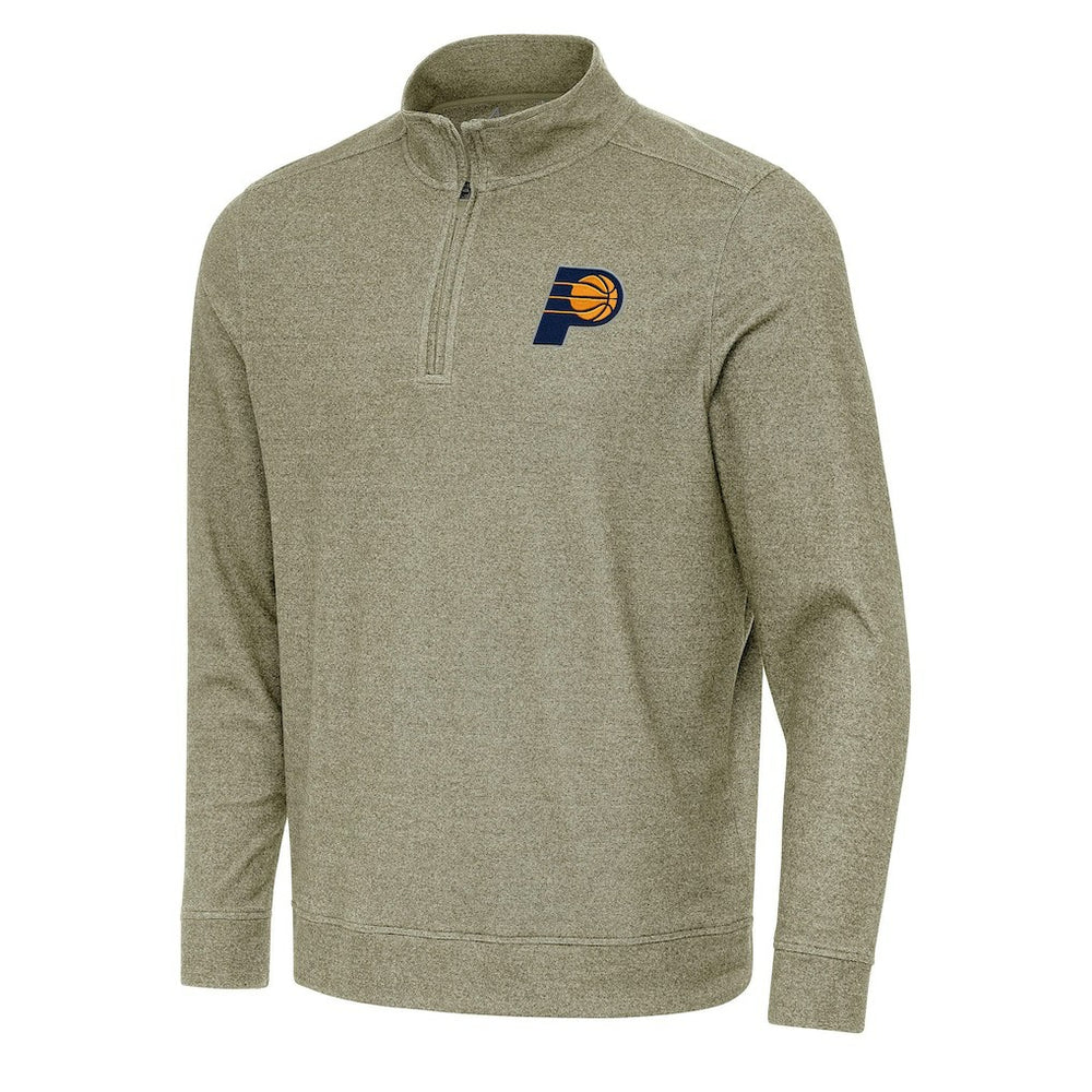 NBA - Indiana Pacers Antigua Subtle Quarter-Zip Sweatshirt - Olive