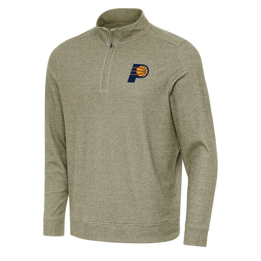 NBA - Indiana Pacers Antigua Subtle Quarter-Zip Sweatshirt - Olive