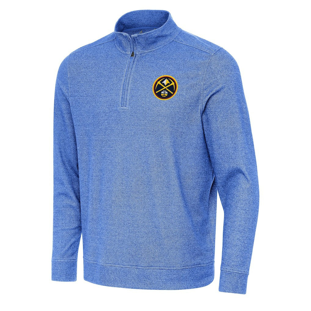 NBA - Denver Nuggets Antigua Subtle Quarter-Zip Sweatshirt - Heather Royal