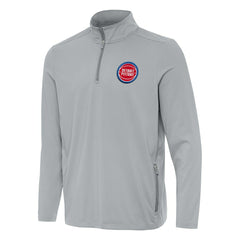 NBA - Detroit Pistons Antigua Perilous Quarter-Zip Sweatshirt - Gray