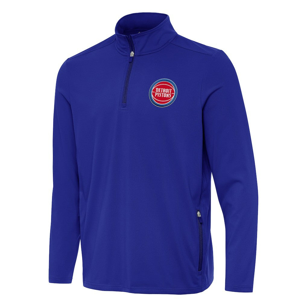 NBA - Detroit Pistons Antigua Perilous Quarter-Zip Sweatshirt - Royal