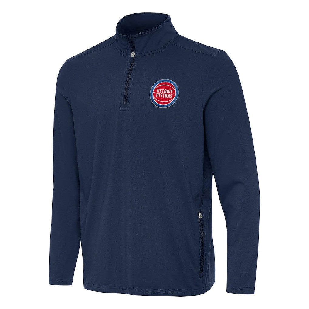 NBA - Detroit Pistons Antigua Perilous Quarter-Zip Sweatshirt - Navy