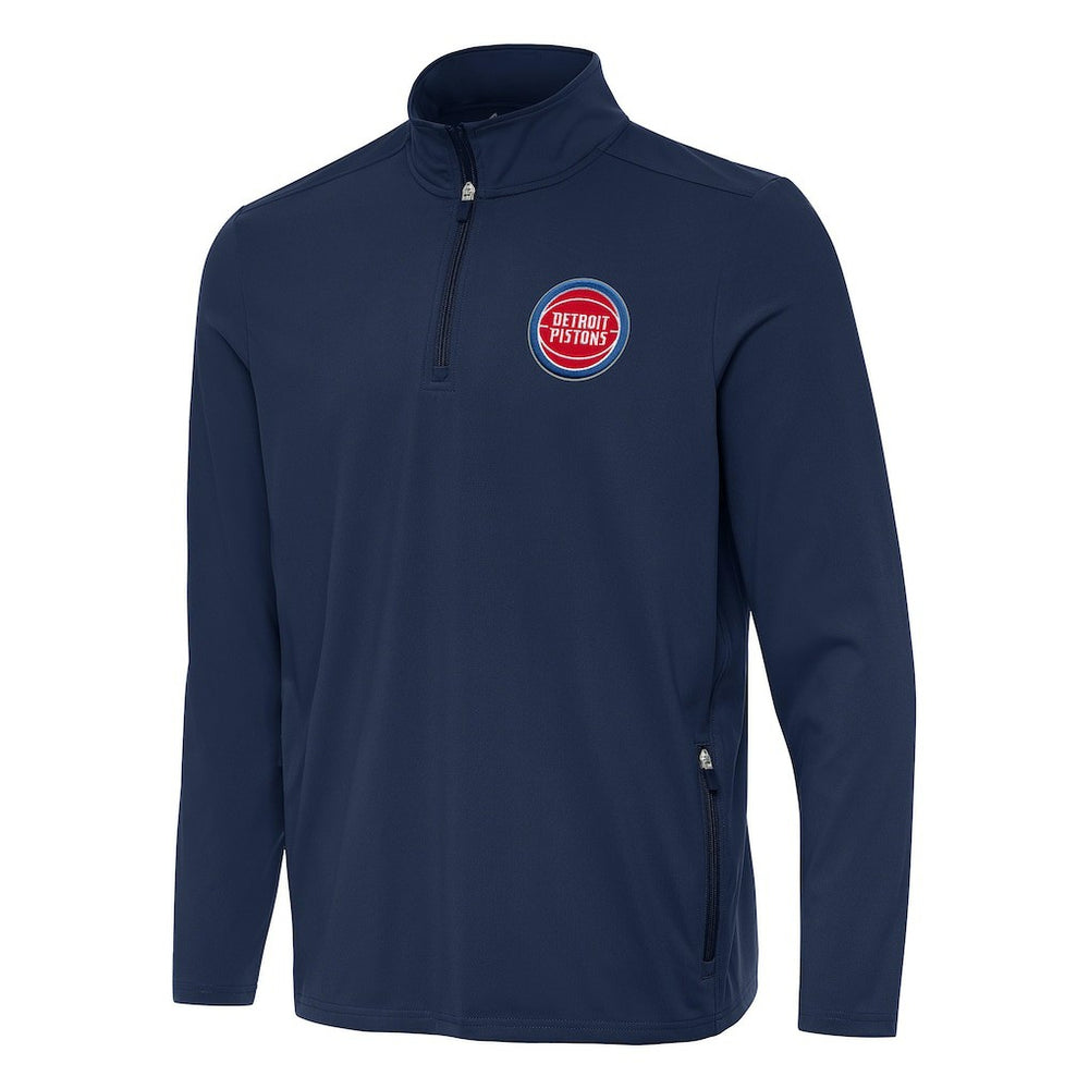 NBA - Detroit Pistons Antigua Perilous Quarter-Zip Sweatshirt - Navy