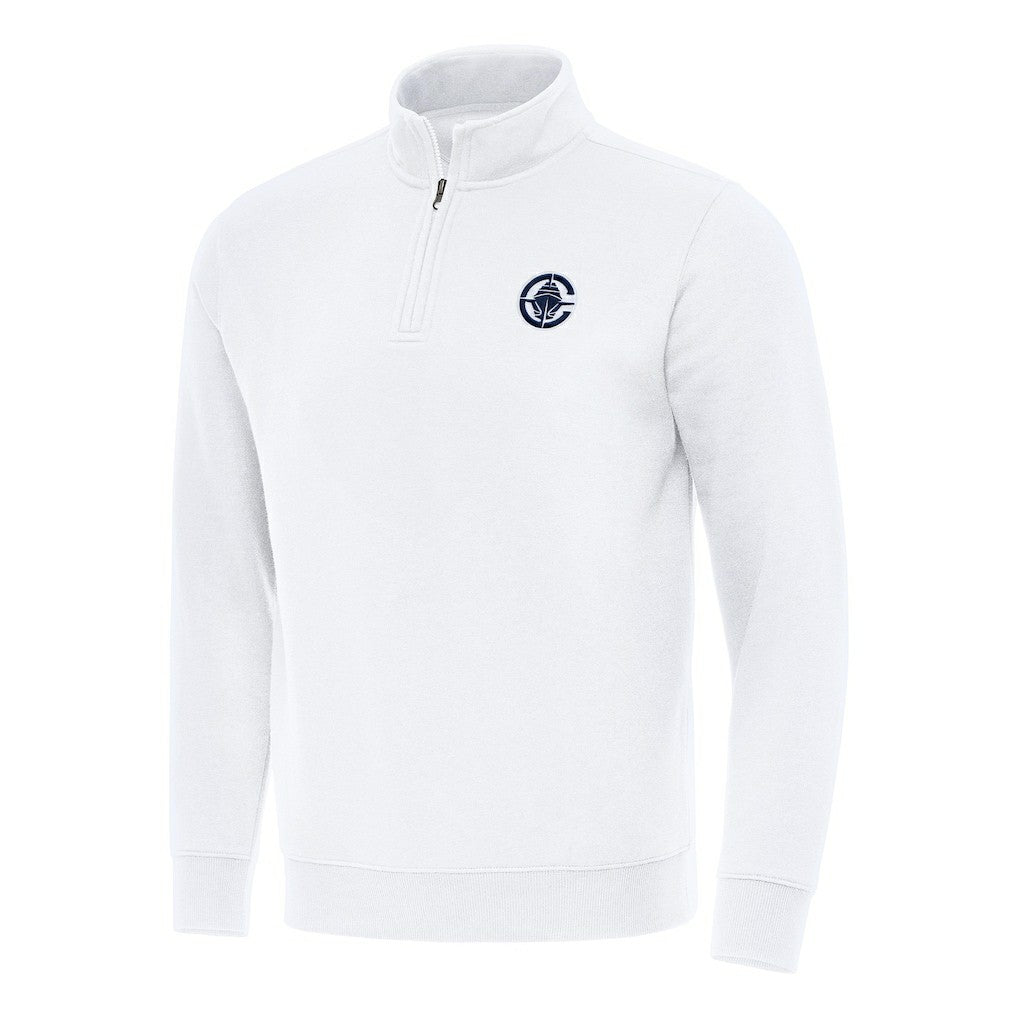 NBA - LA Clippers Antigua Victory Quarter-Zip Mock Sweatshirt - White