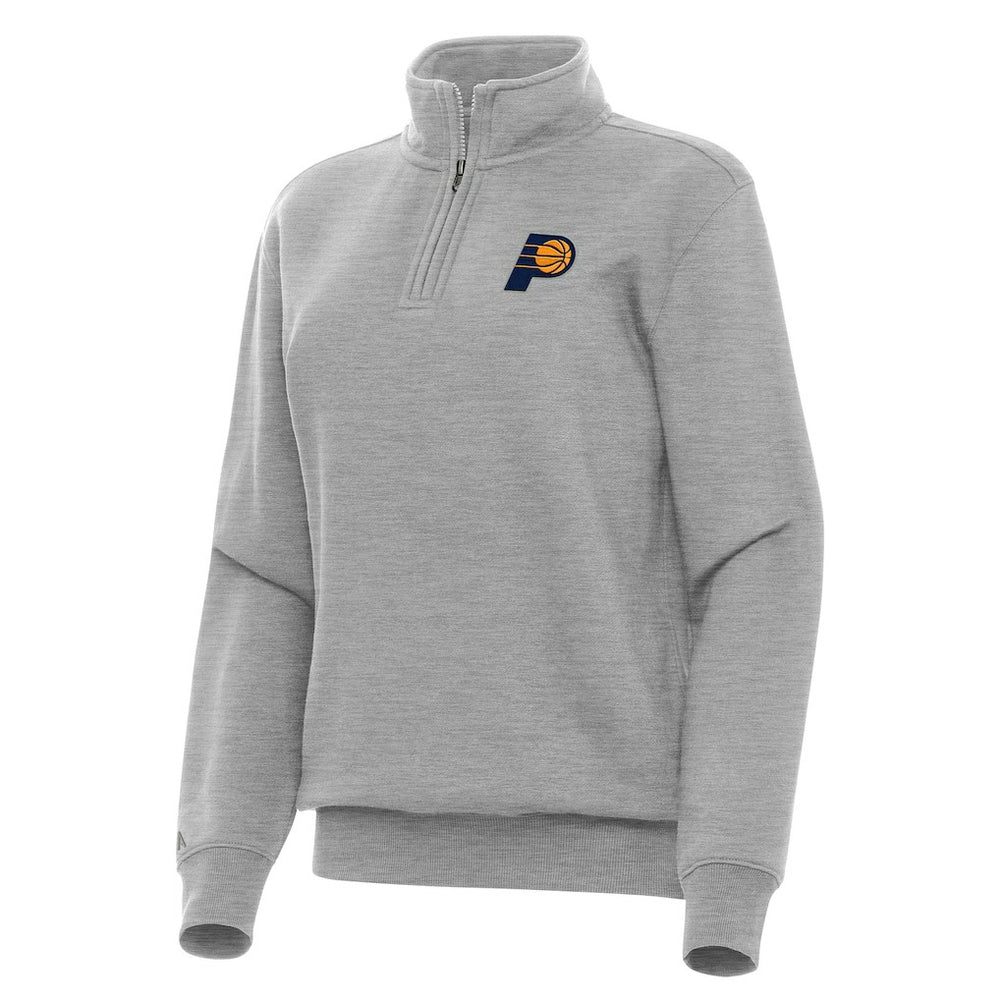 NBA - Indiana Pacers Antigua Women's Victory Quarter-Zip Sweatshirt - Heather Gray
