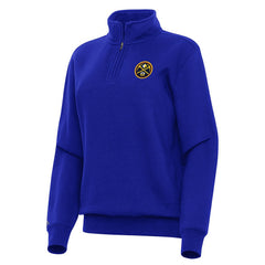 NBA - Denver Nuggets Antigua Women's Victory Quarter-Zip Sweatshirt - Blue