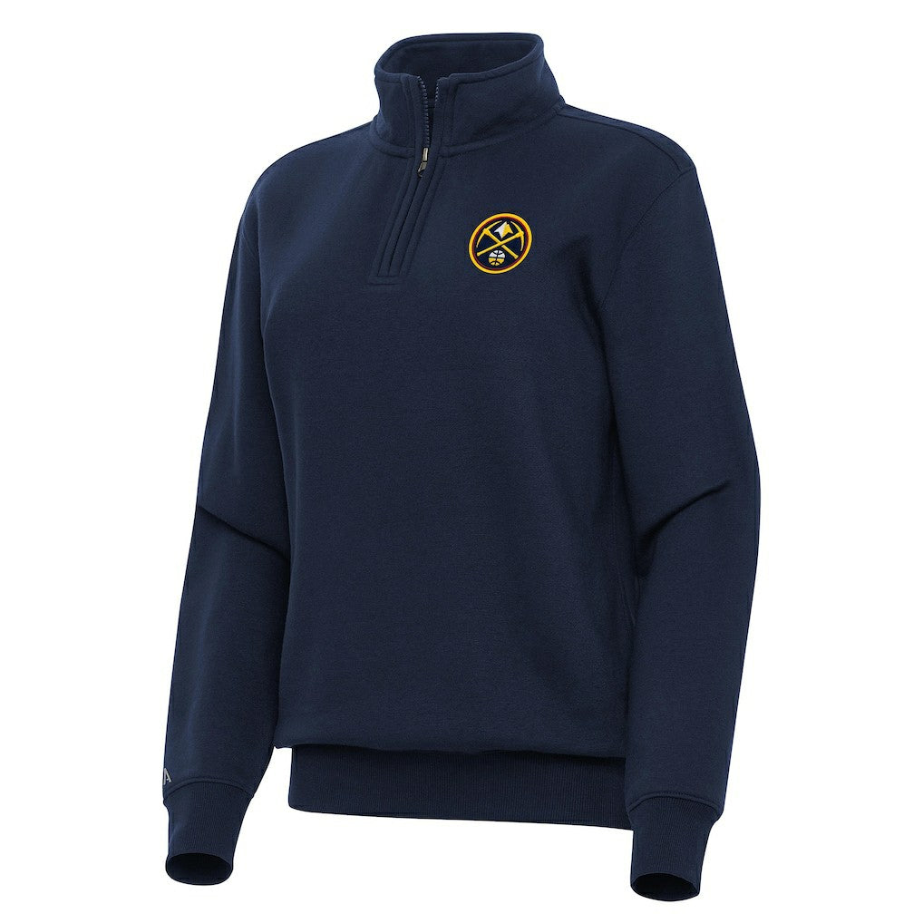 NBA - Denver Nuggets Antigua Women's Victory Quarter-Zip Sweatshirt - Navy