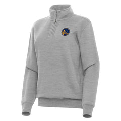 NBA - Golden State Warriors Antigua Women's Victory Quarter-Zip Sweatshirt - Heather Gray