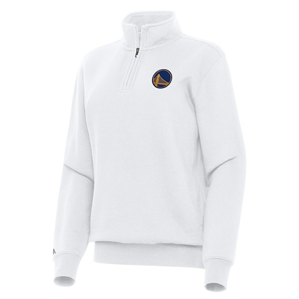 NBA - Golden State Warriors Antigua Women's Victory Quarter-Zip Sweatshirt - White
