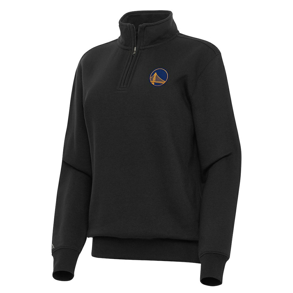 NBA - Golden State Warriors Antigua Women's Victory Quarter-Zip Sweatshirt - Black