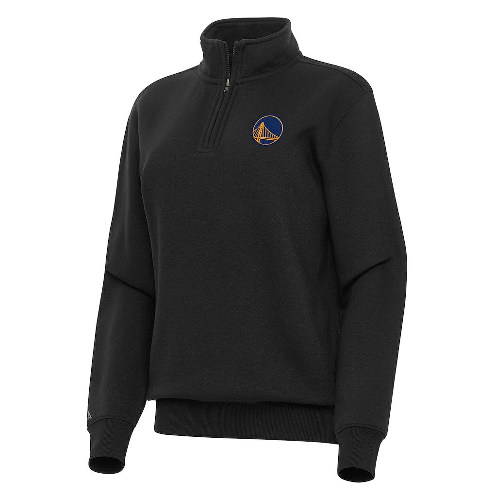 NBA - Golden State Warriors Antigua Women's Victory Quarter-Zip Sweatshirt - Black