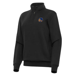 NBA - Golden State Warriors Antigua Women's Victory Quarter-Zip Sweatshirt - Black