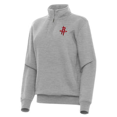 NBA - Houston Rockets Antigua Women's Victory Quarter-Zip Sweatshirt - Heather Gray