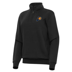 NBA - Indiana Pacers Antigua Women's Victory Quarter-Zip Sweatshirt - Black