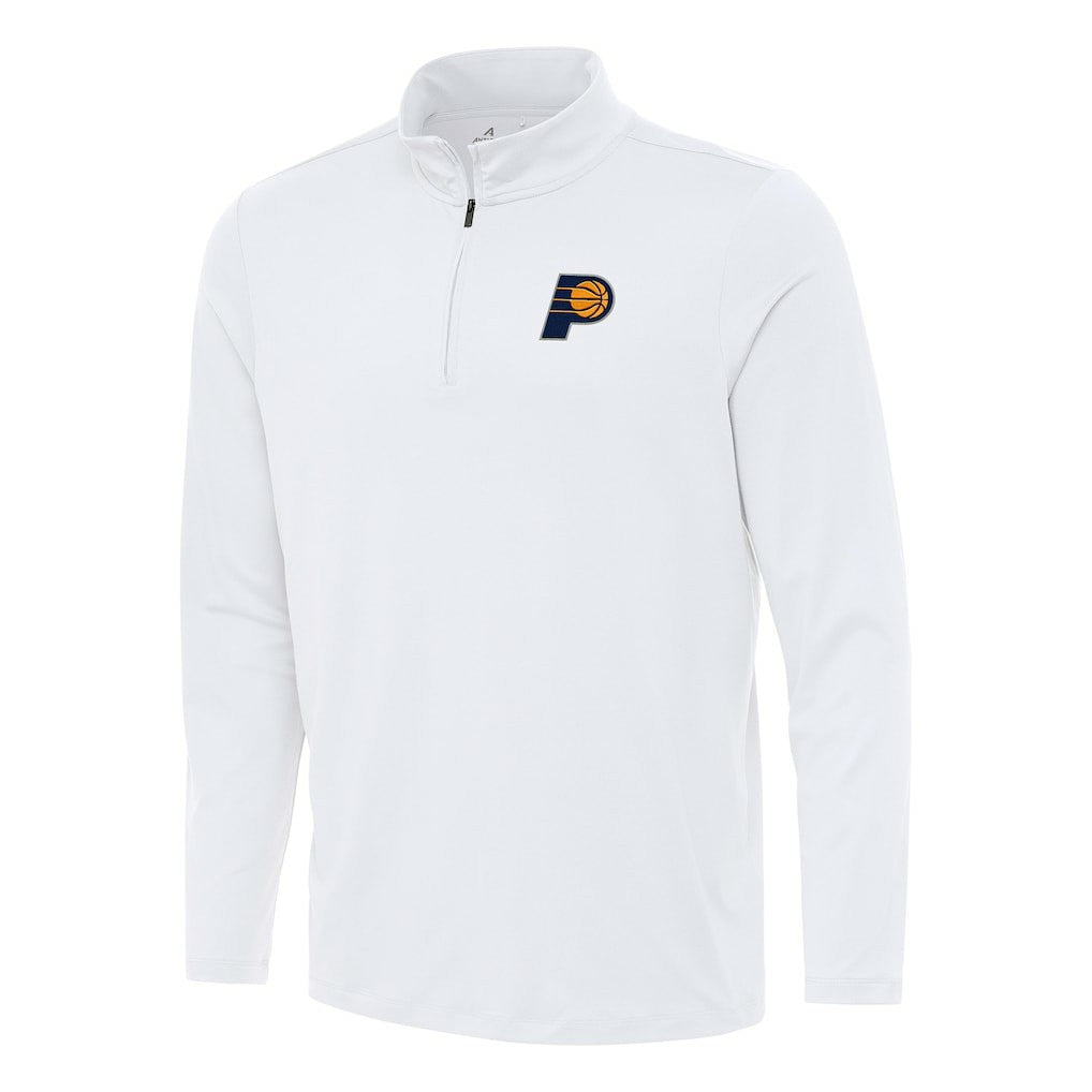 NBA - Indiana Pacers Antigua Reprocess Quarter-Zip Top - White