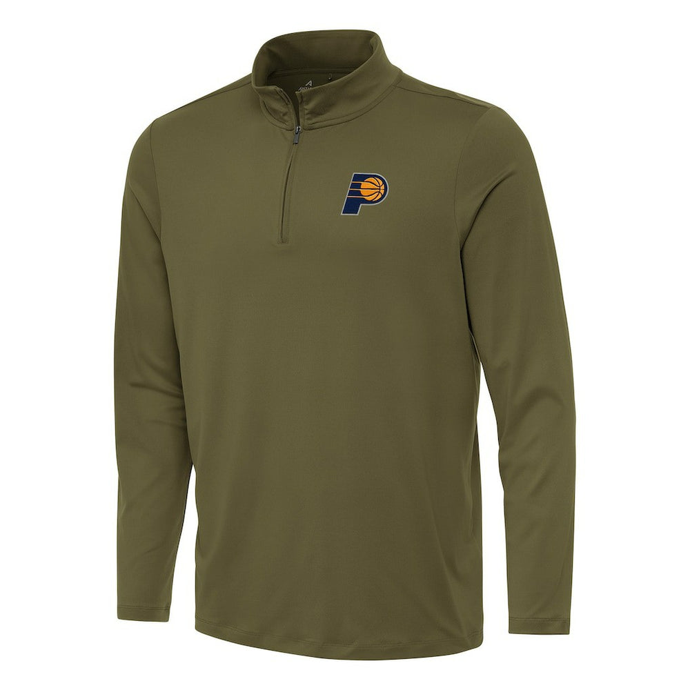 NBA - Indiana Pacers Antigua Reprocess Quarter-Zip Top - Olive