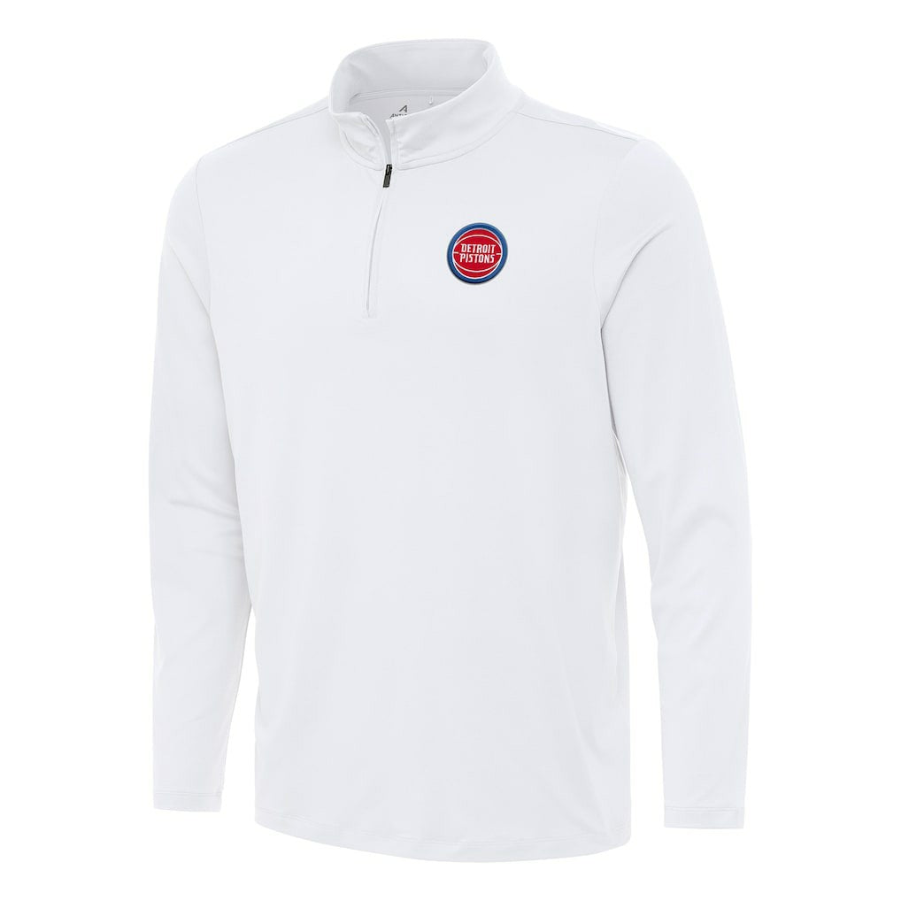 NBA - Detroit Pistons Antigua Reprocess Quarter-Zip Top - White
