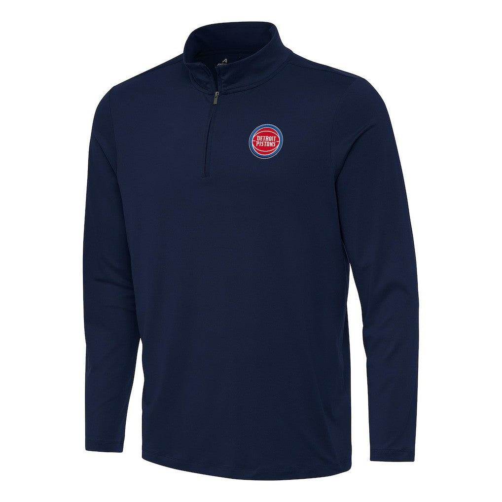 NBA - Detroit Pistons Antigua Reprocess Quarter-Zip Top - Navy