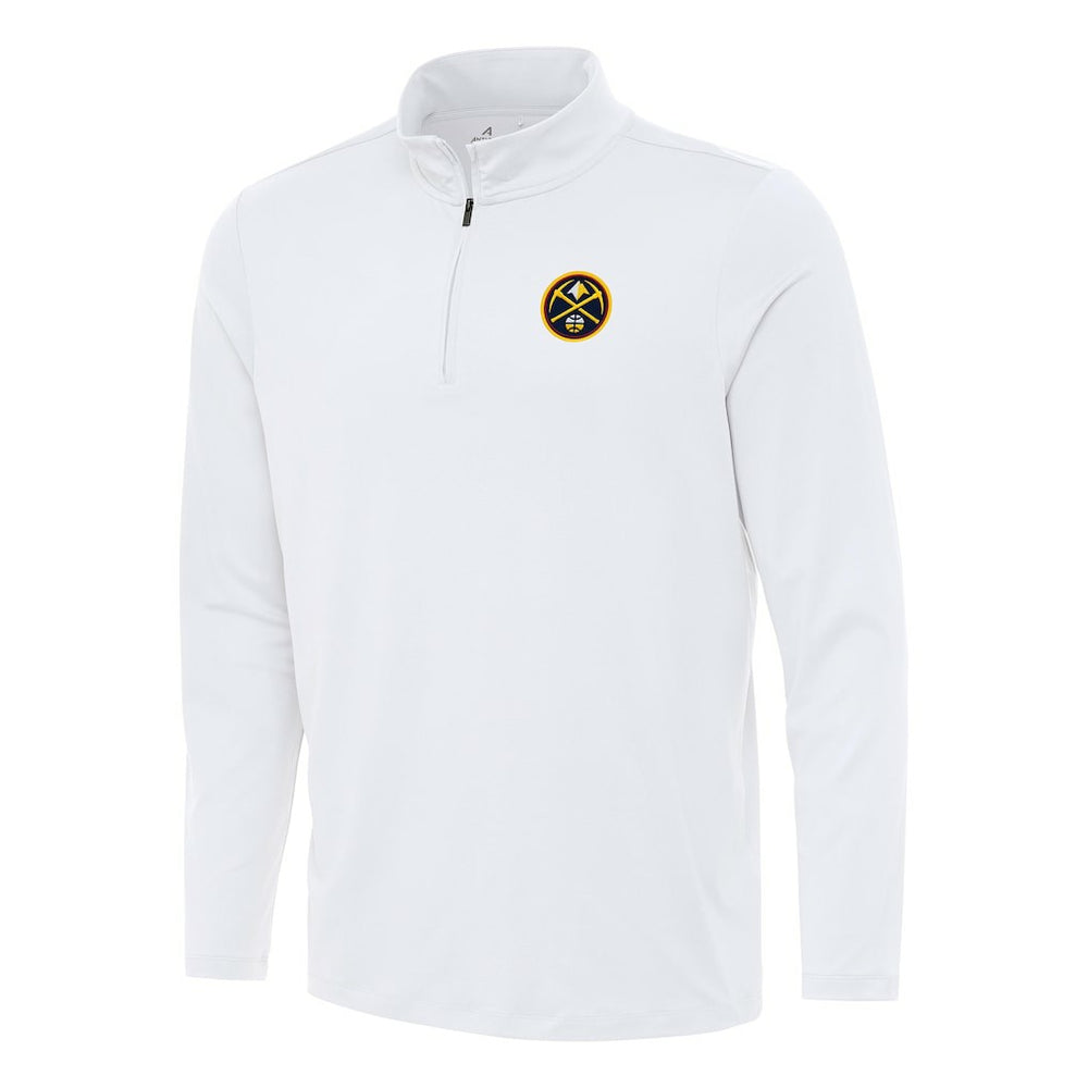 NBA - Denver Nuggets Antigua Reprocess Quarter-Zip Top - White