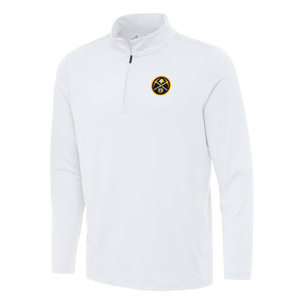 NBA - Denver Nuggets Antigua Reprocess Quarter-Zip Top - White